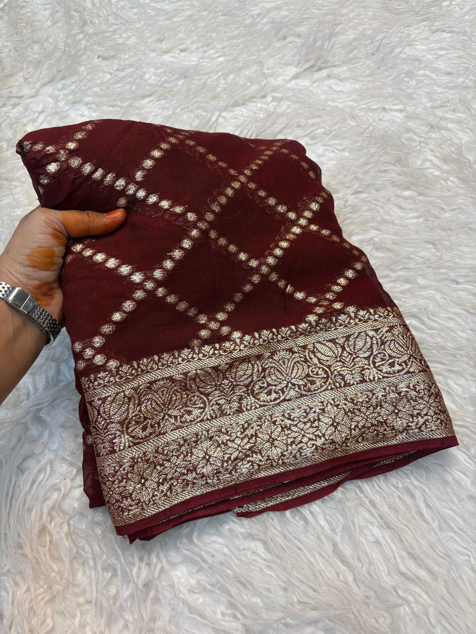 Pure Viscos Georgette Saree
