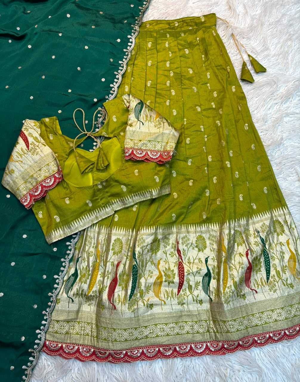 Tissue Designer Lehenga