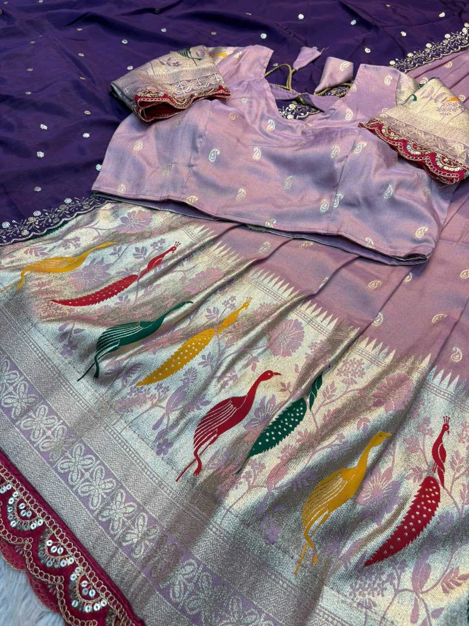 Tissue Designer Lehenga