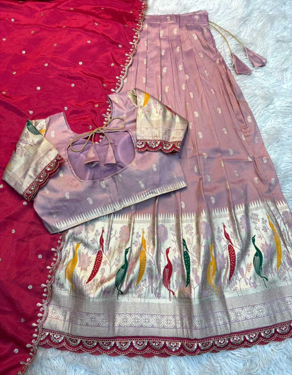 Tissue Designer Lehenga