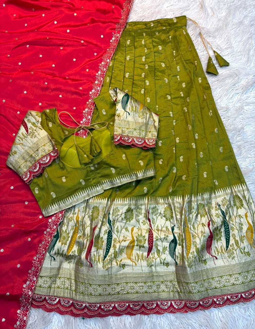 Tissue Designer Lehenga