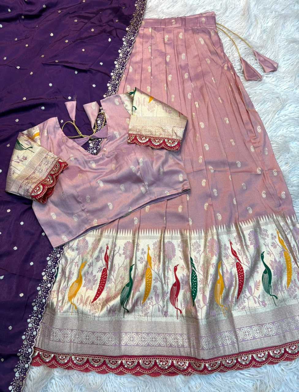 Tissue Designer Lehenga