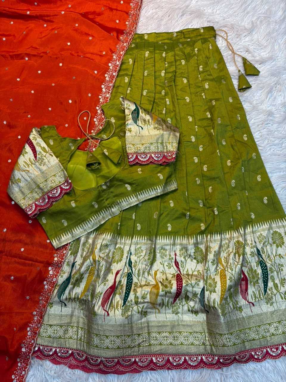 Tissue Designer Lehenga