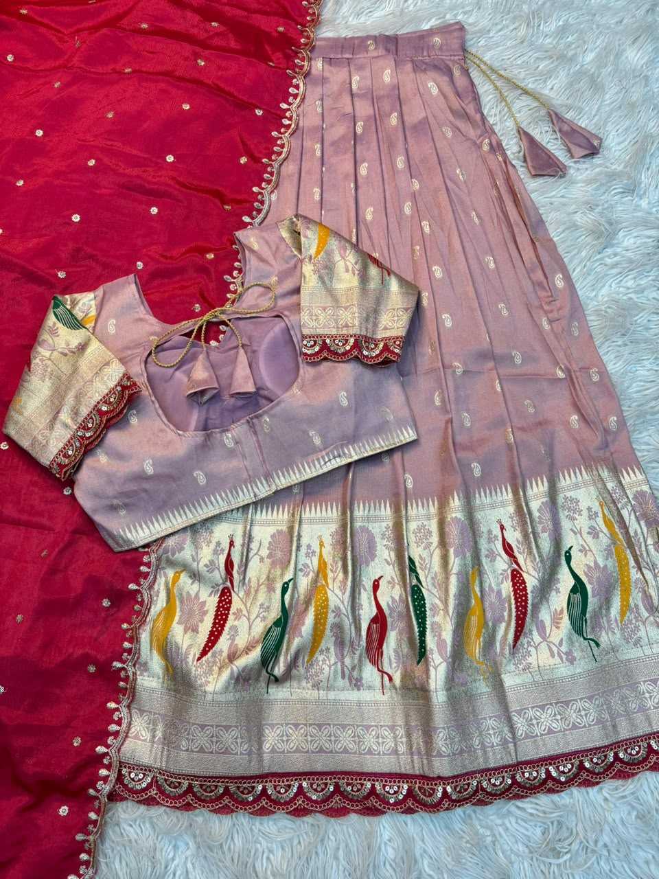 Tissue Designer Lehenga