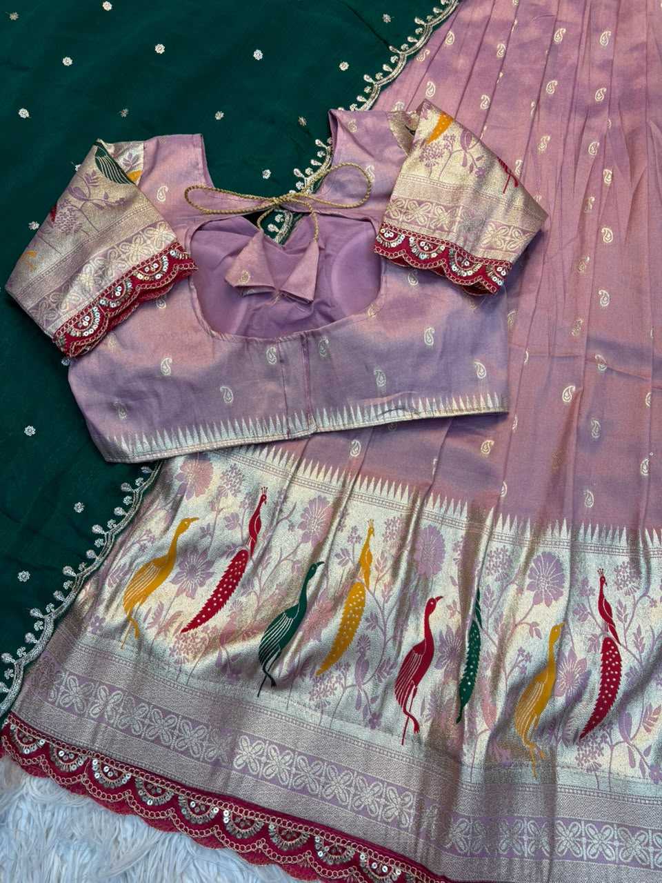 Tissue Designer Lehenga