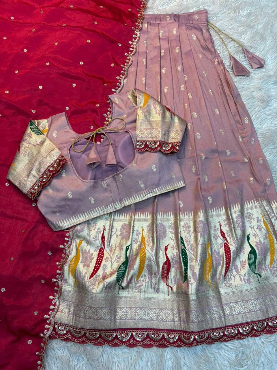 Tissue Designer Lehenga