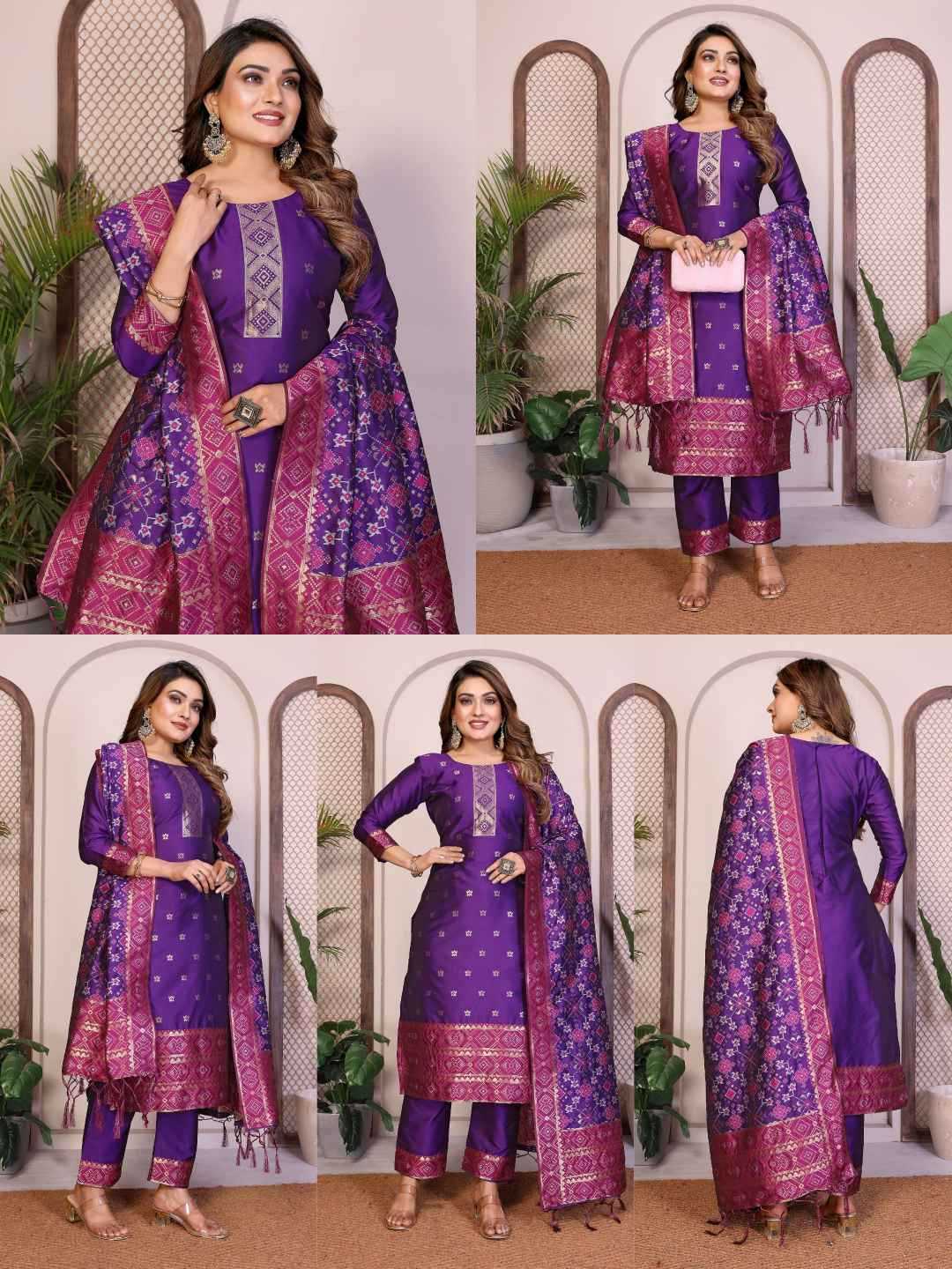 Soft Patola Silk Party Wear Kurti