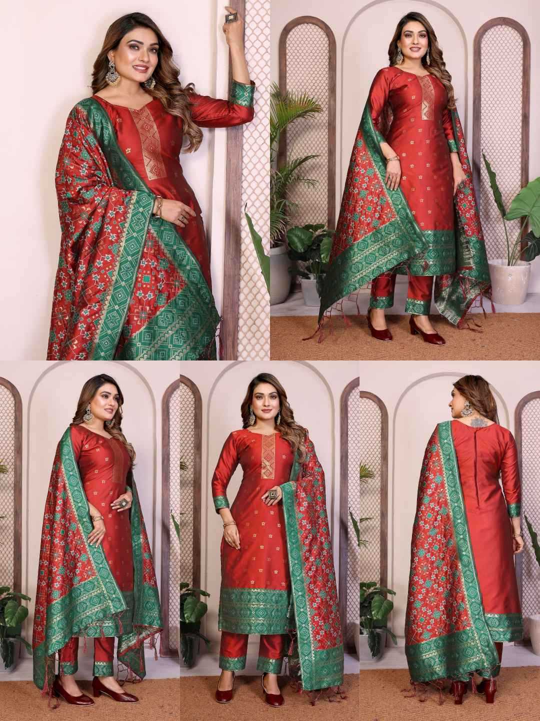 Soft Patola Silk Party Wear Kurti