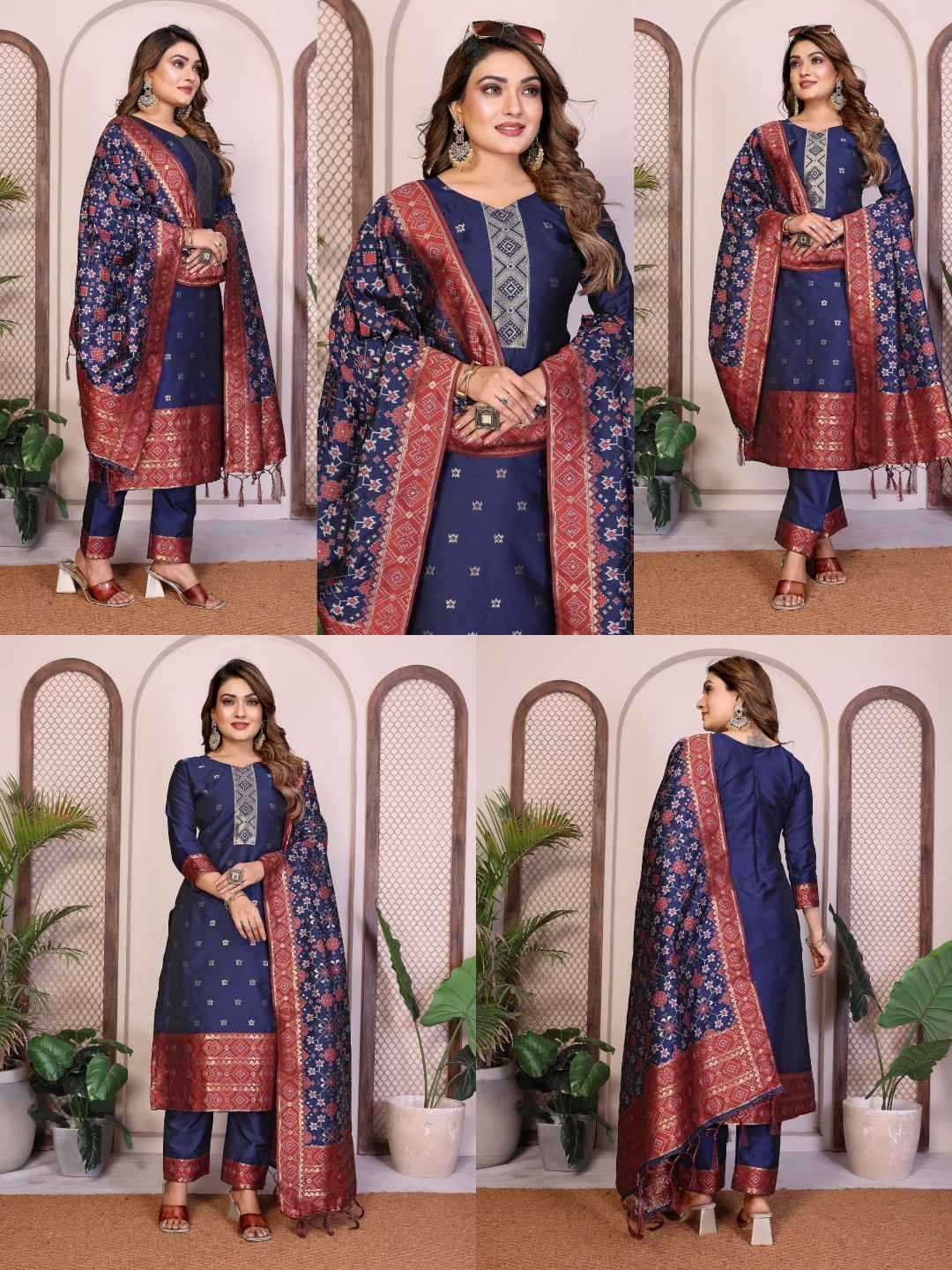 Soft Patola Silk Party Wear Kurti