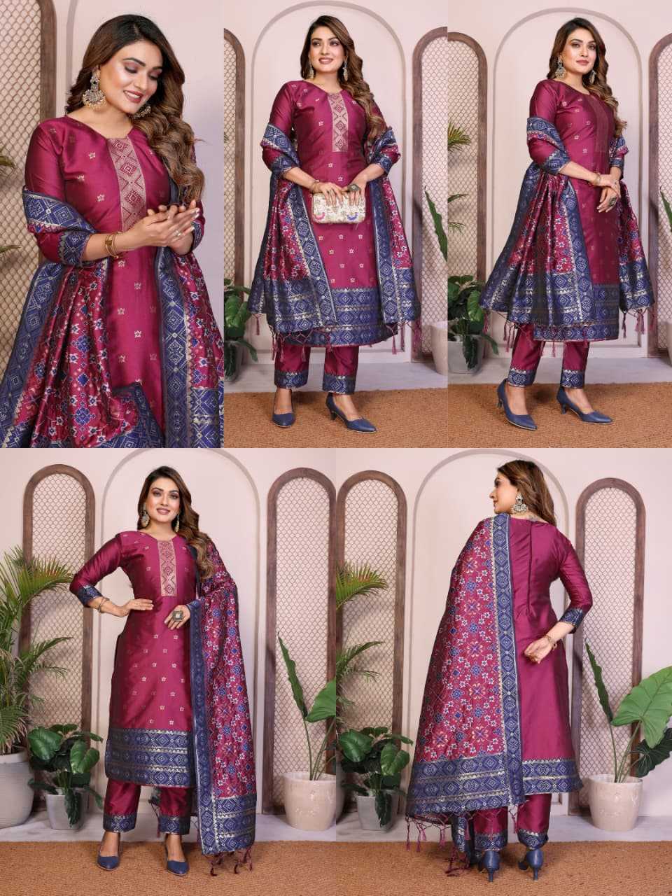 Soft Patola Silk Party Wear Kurti