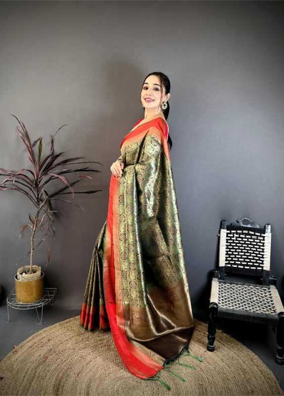 Ghunghat Banarasi Soft Silk Designer Saree