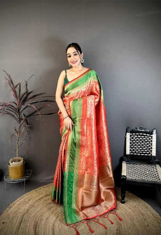 Ghunghat Banarasi Soft Silk Designer Saree