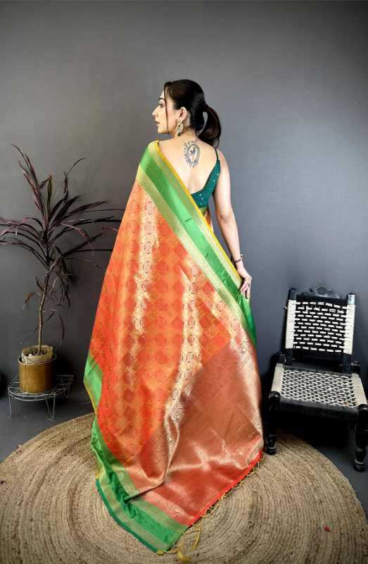 Ghunghat Banarasi Soft Silk Designer Saree