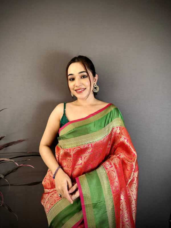 Ghunghat Banarasi Soft Silk Designer Saree