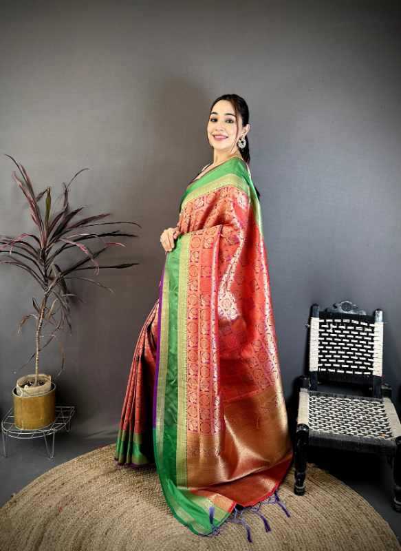 Ghunghat Banarasi Soft Silk Designer Saree