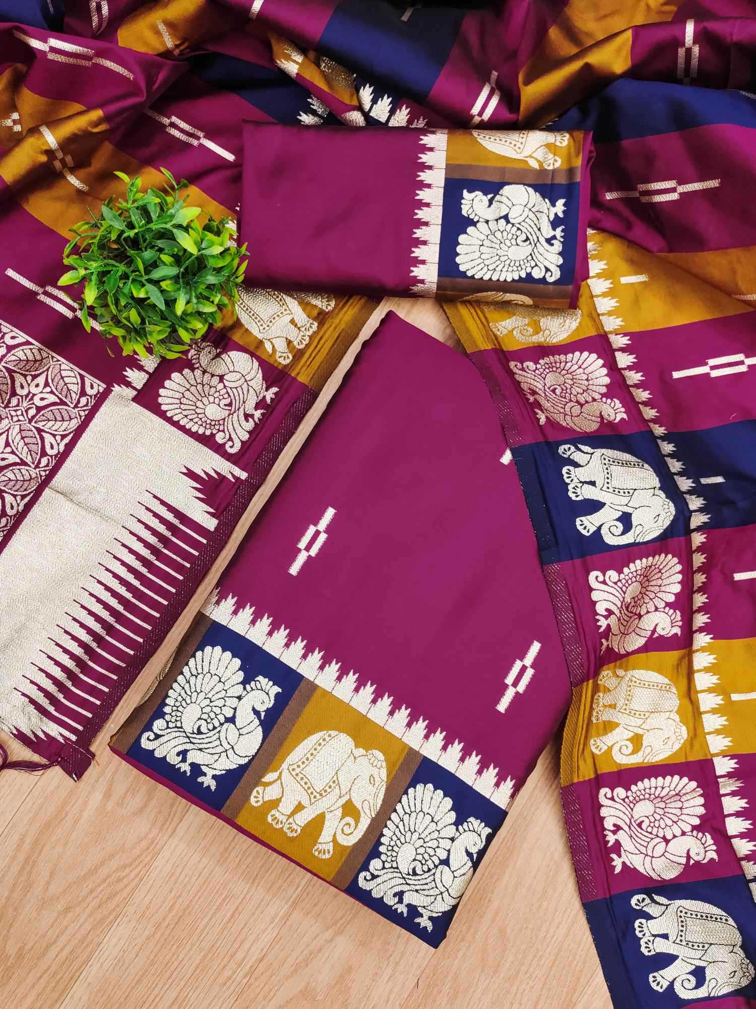 Soft Silk Embroidery Suit