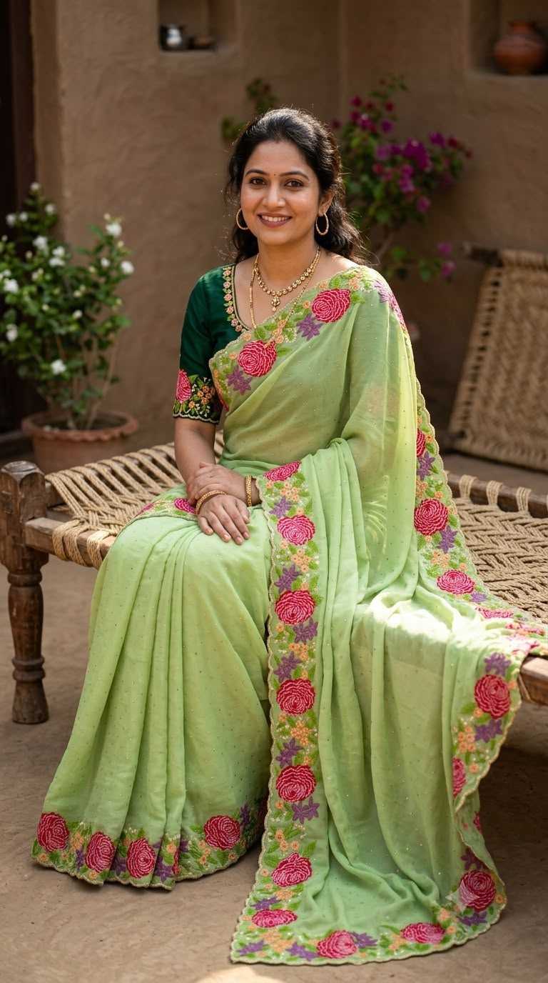 Georgette Party Wear Saree