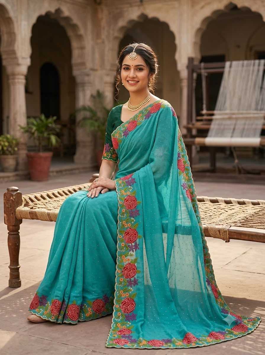 Georgette Party Wear Saree