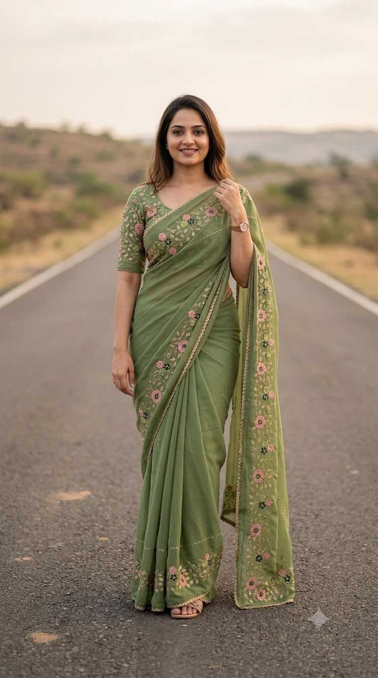 Georgette Party Wear Saree