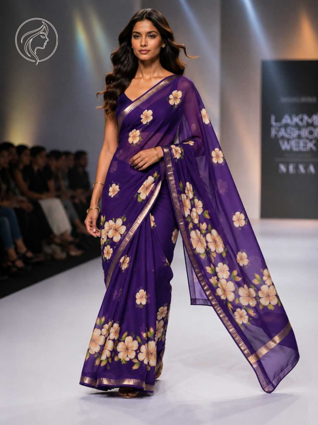 Dull Moss Designer Saree