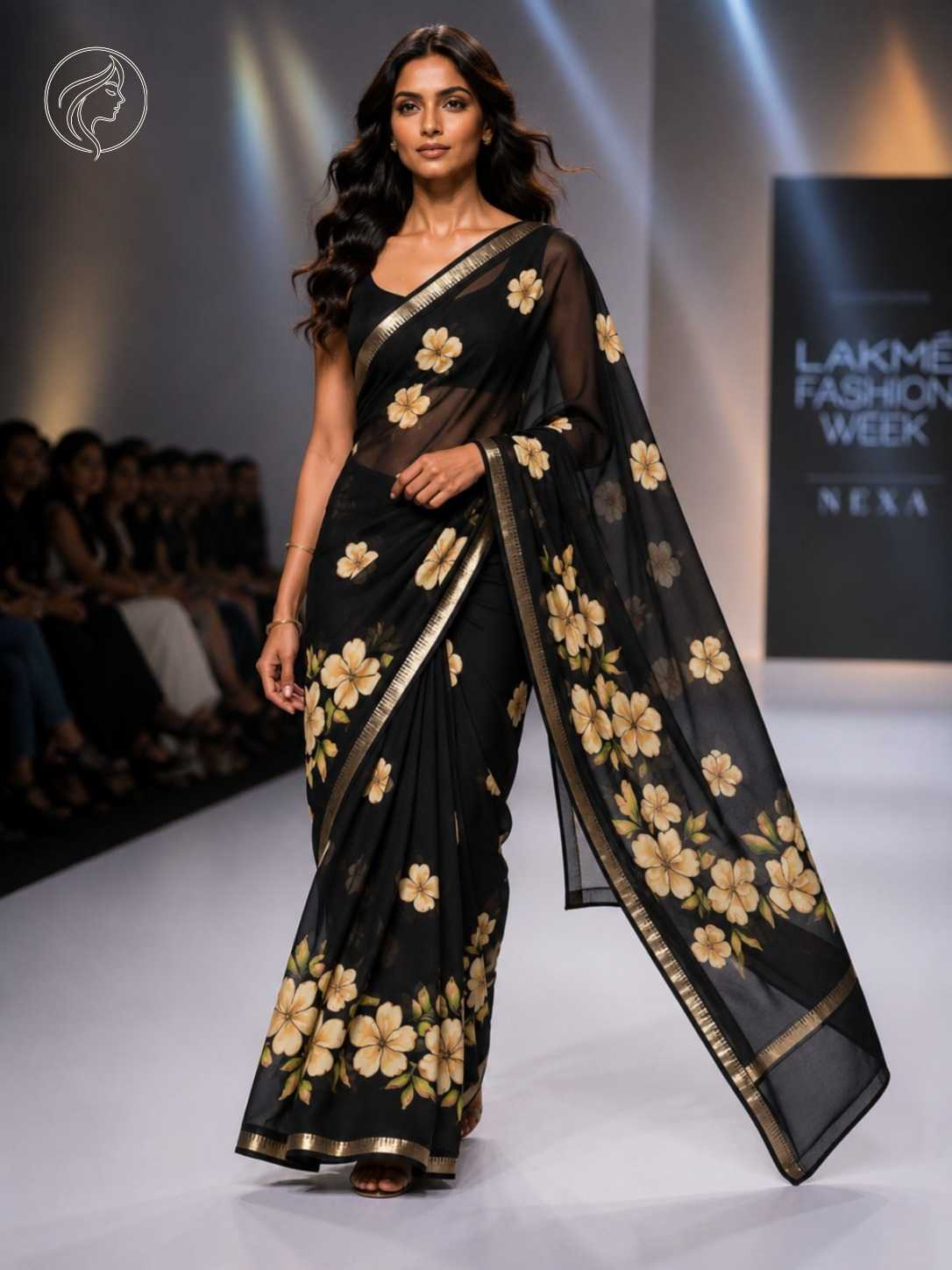 Dull Moss Designer Saree