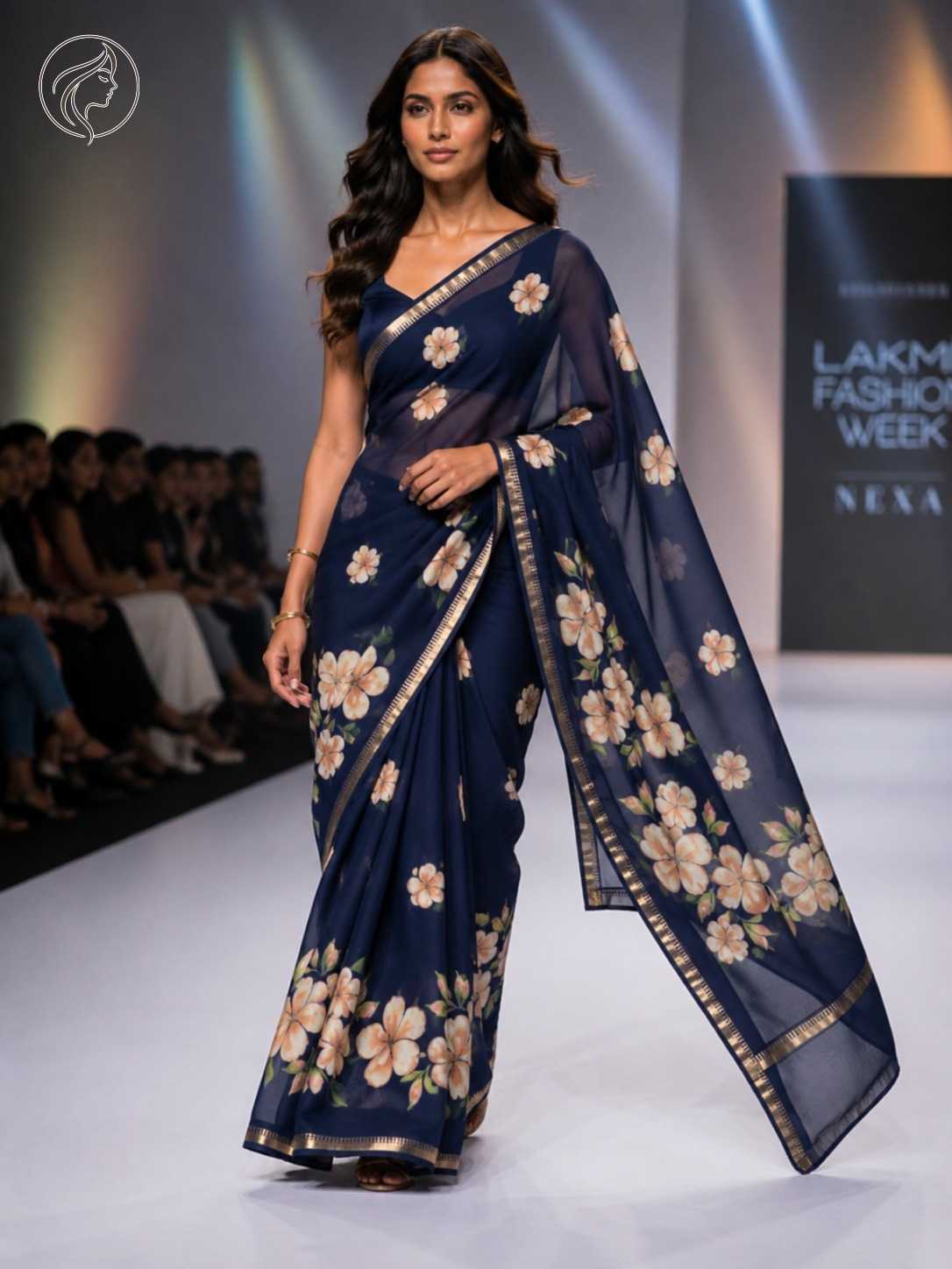Dull Moss Designer Saree