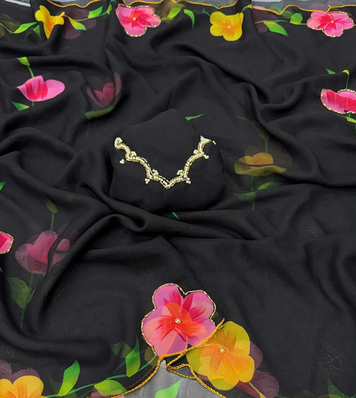 Bhavapriya Chiffon Printed Saree
