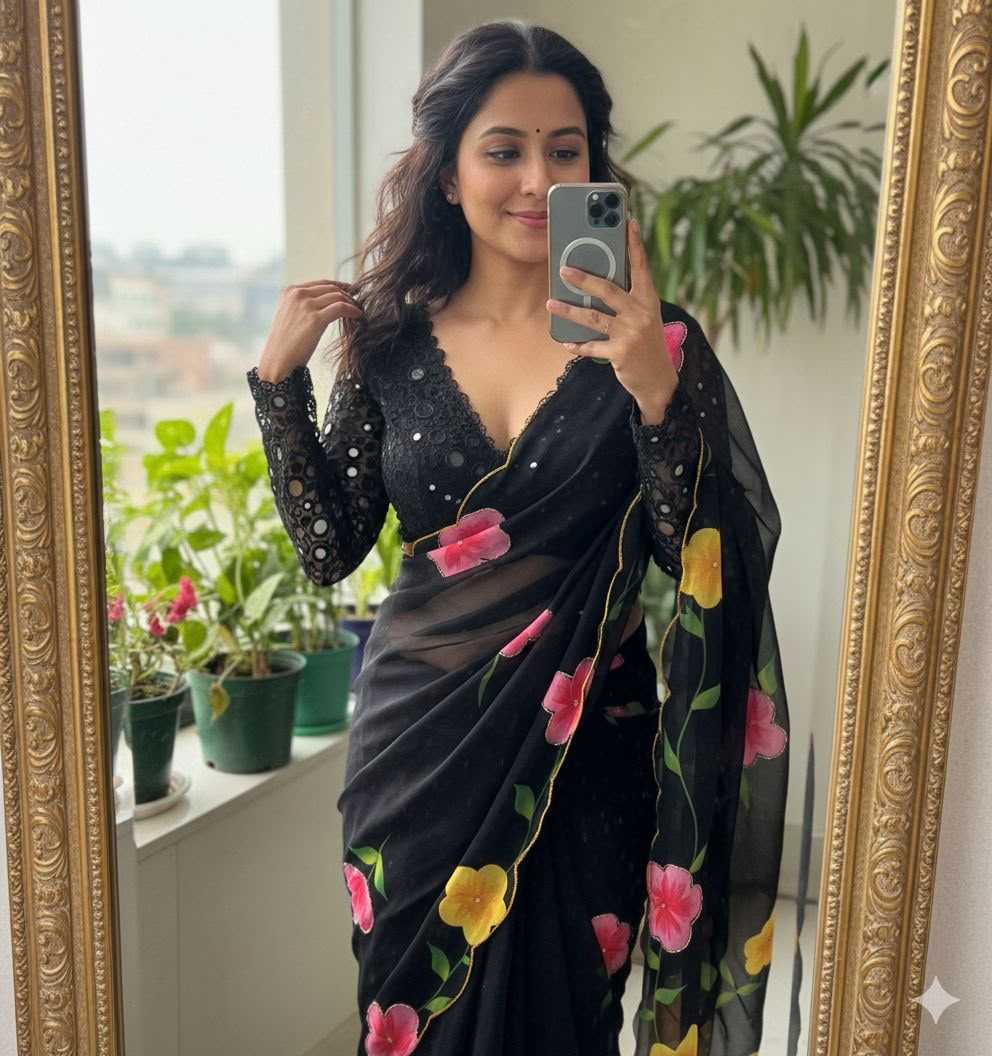 Bhavapriya Chiffon Printed Saree