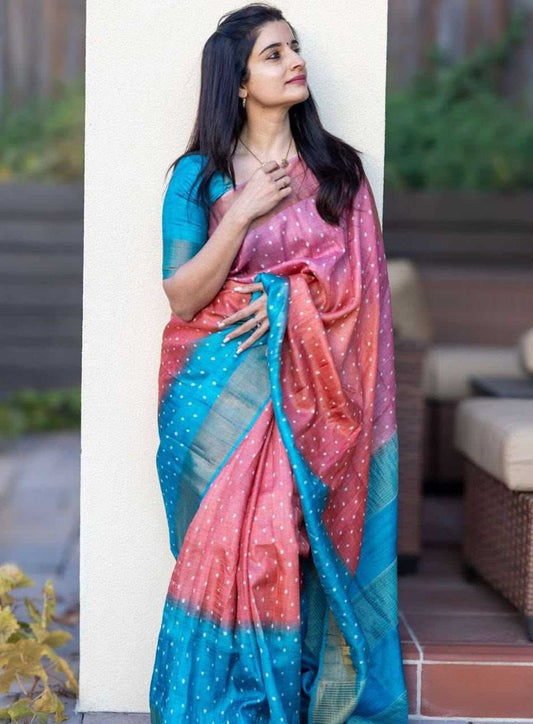 Chayanika Tussar Silk Designer Saree