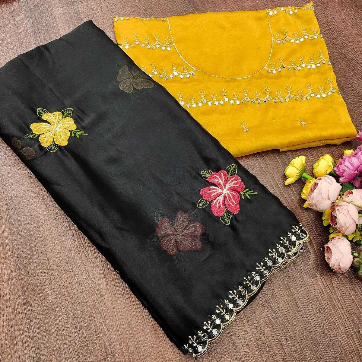 Chitravya Rangoli Silk Traditional Saree