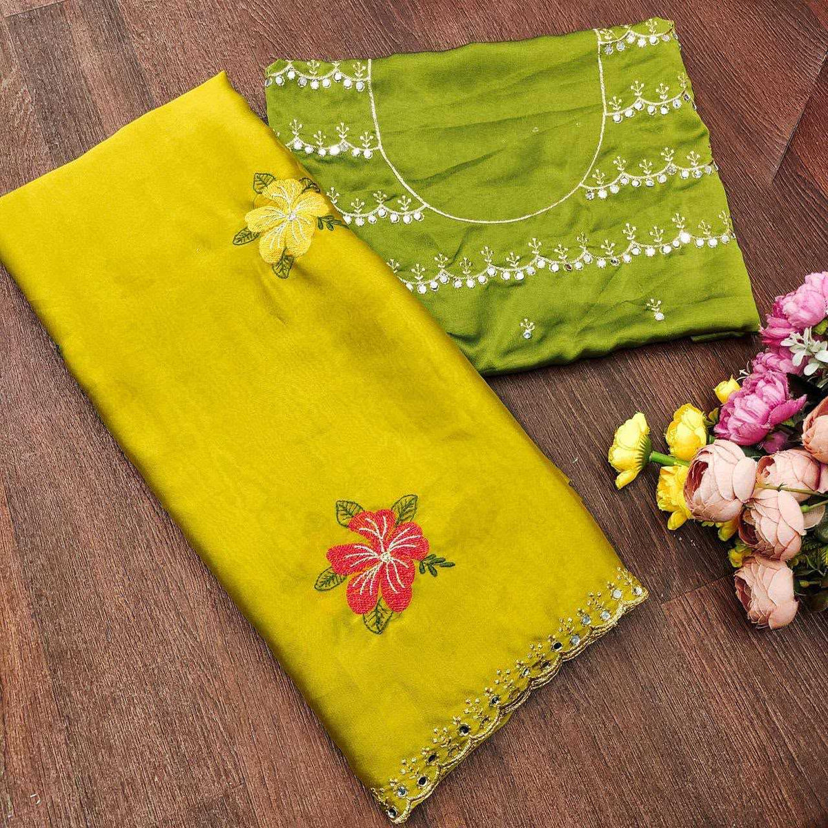 Chitravya Rangoli Silk Traditional Saree