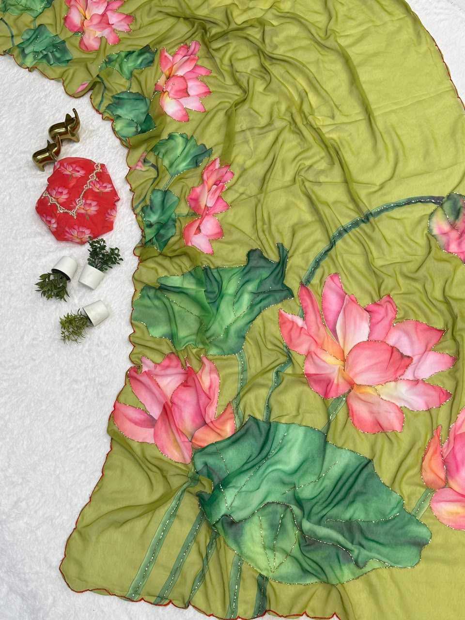 Dhanvitha Chiffon Printed Saree