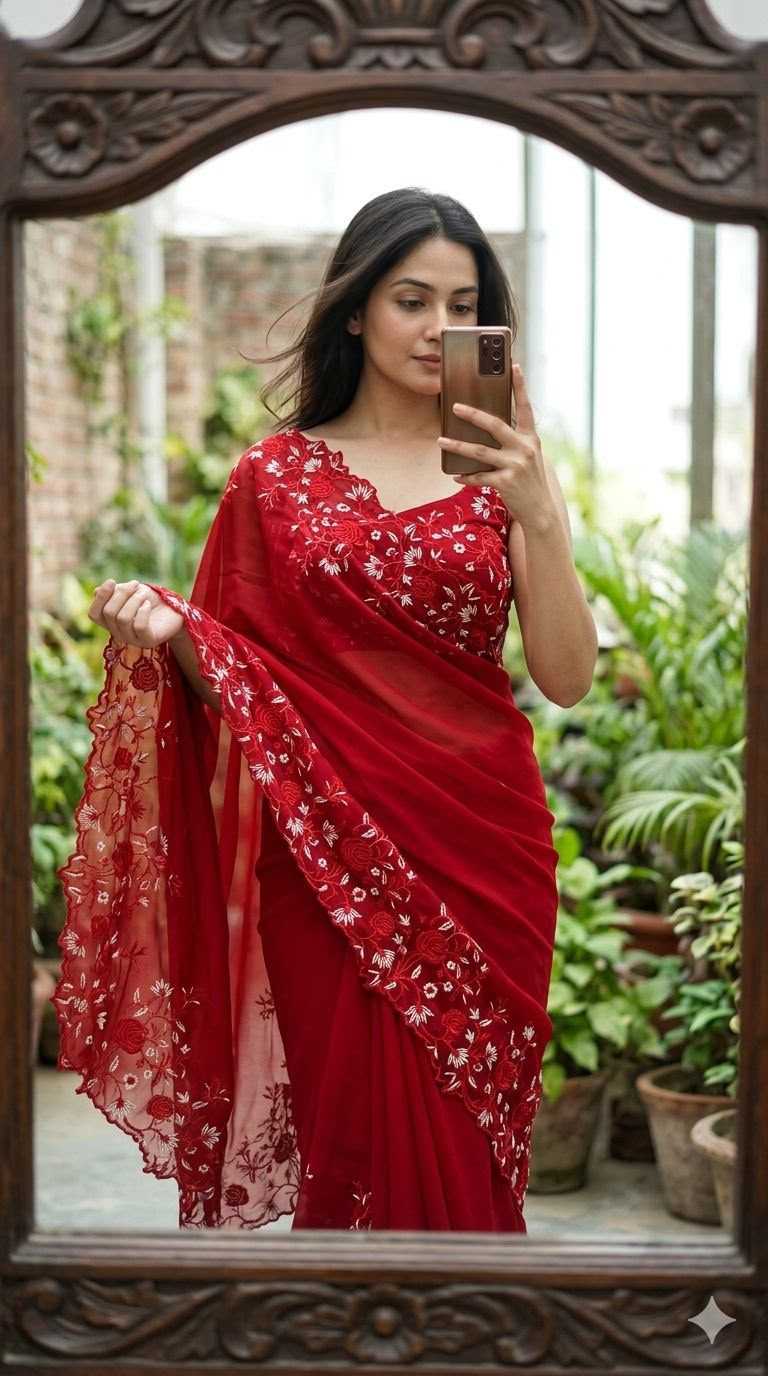 Dhruvisha Georgette Designer Saree