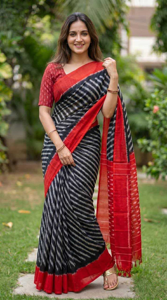 Linen Designer Saree
