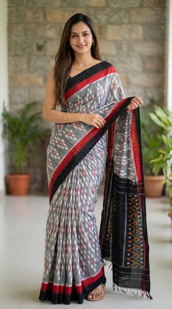 Linen Designer Saree
