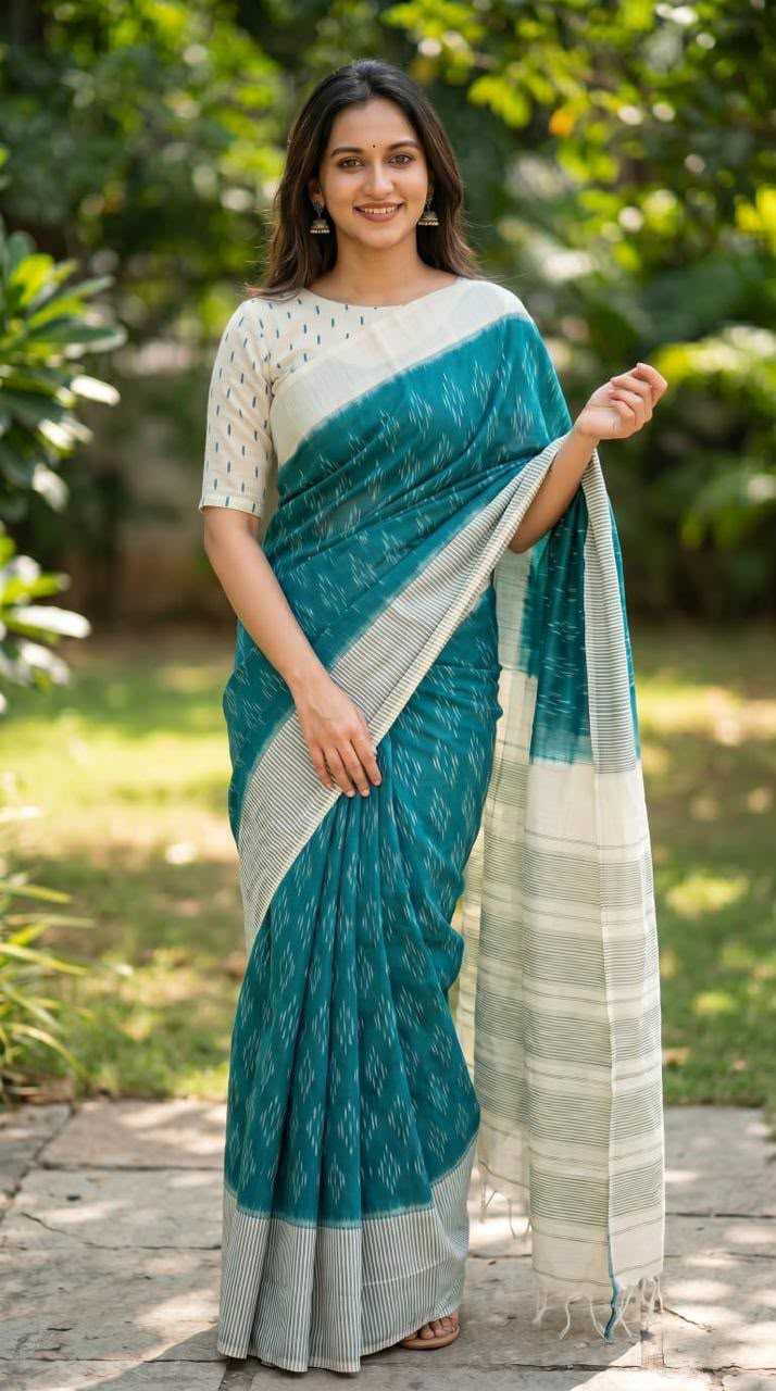 Linen Designer Saree