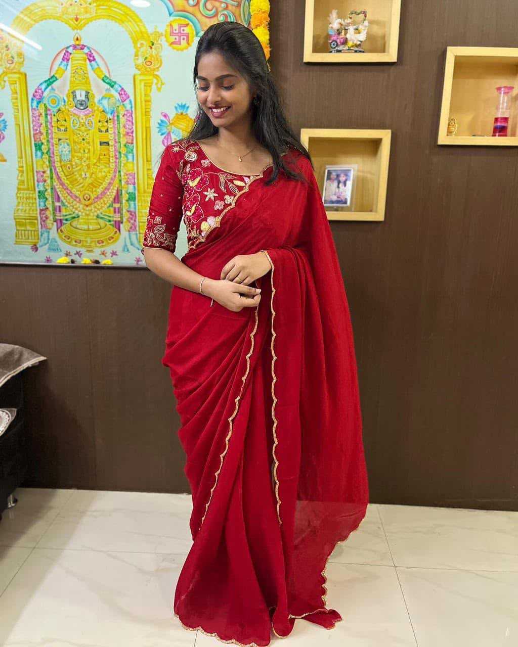 Chinon Silk Soft Saree