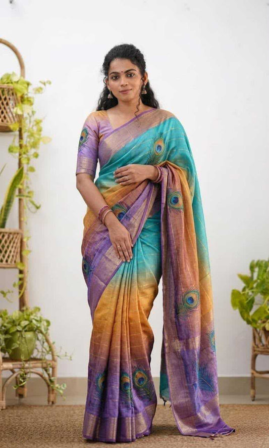 Tussar Silk Designer Saree