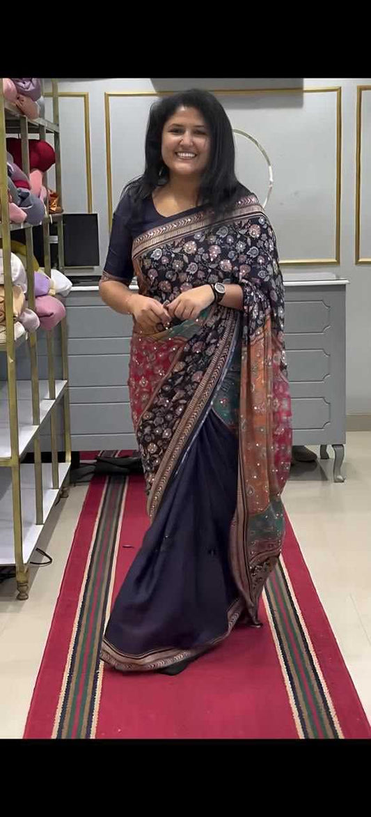 Chinon Designer Saree