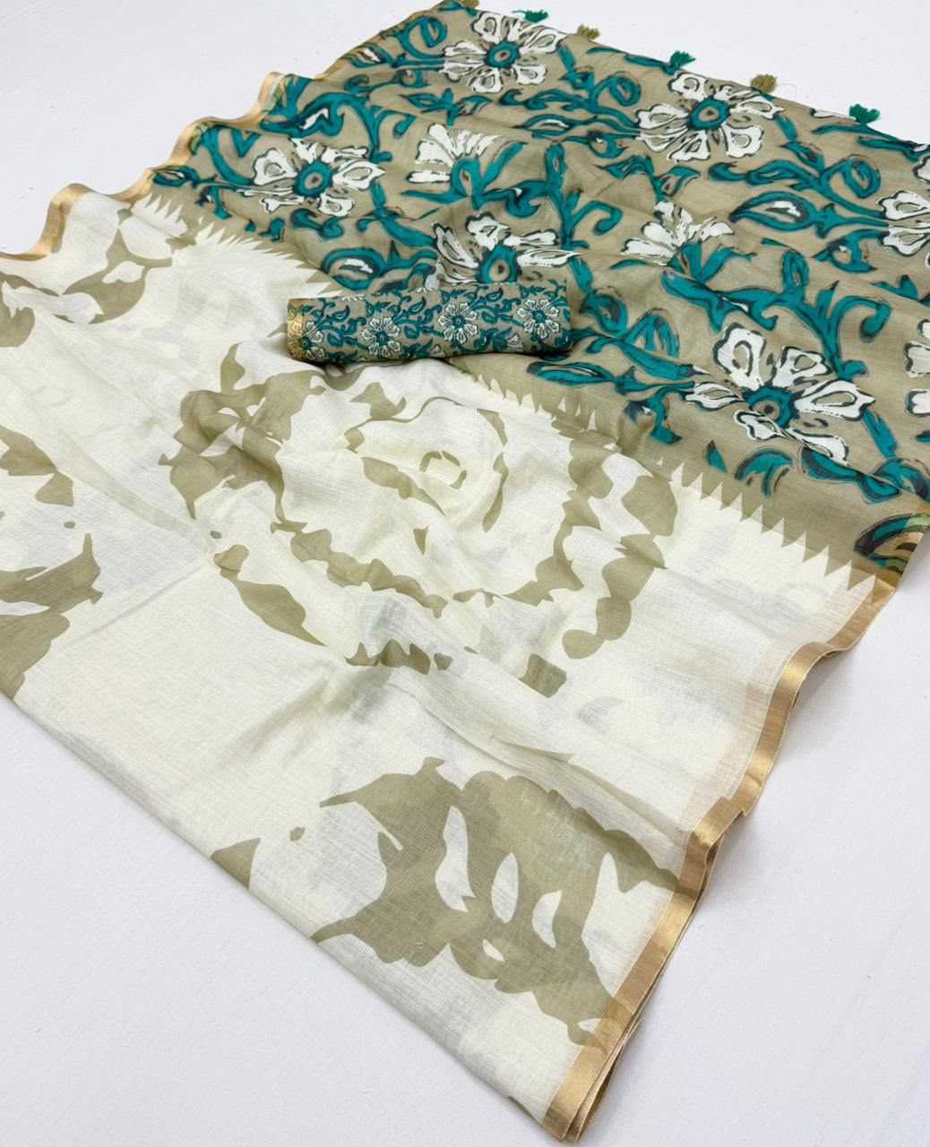 Cotton Kalamkari Saree