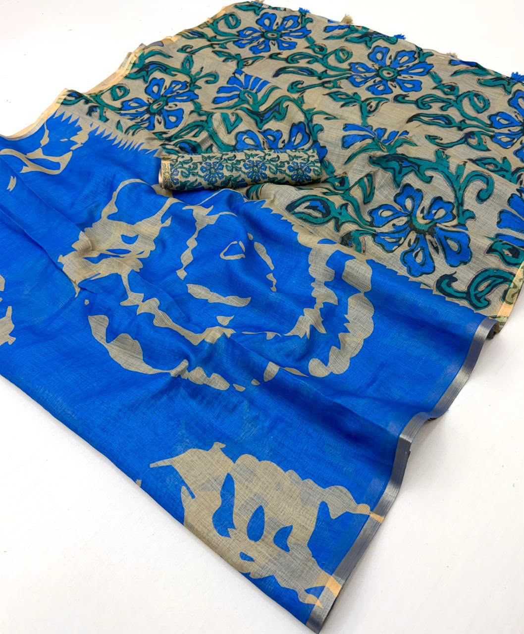 Cotton Kalamkari Saree