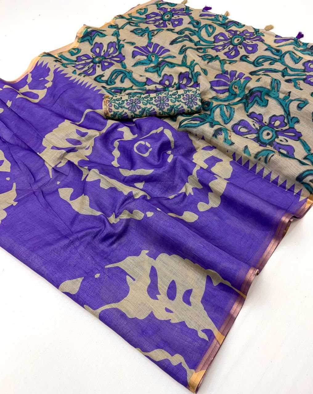 Cotton Kalamkari Saree