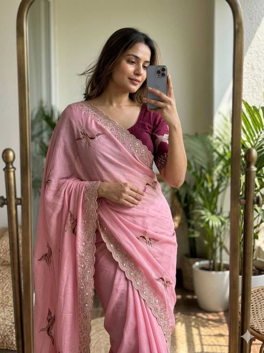 Chinon Party Wear Saree
