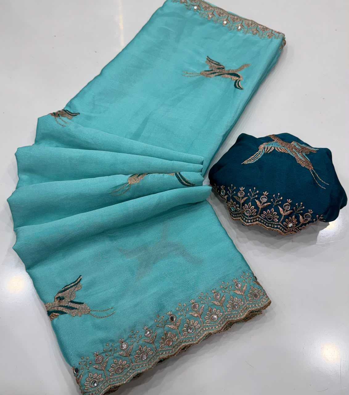 Chinon Party Wear Saree