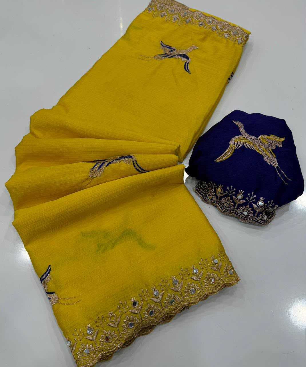 Chinon Party Wear Saree
