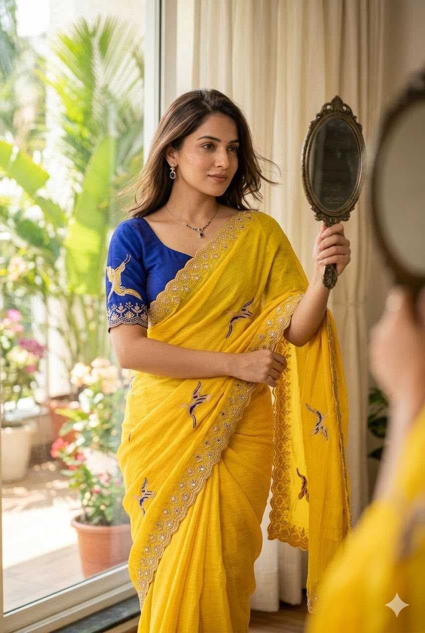 Chinon Party Wear Saree