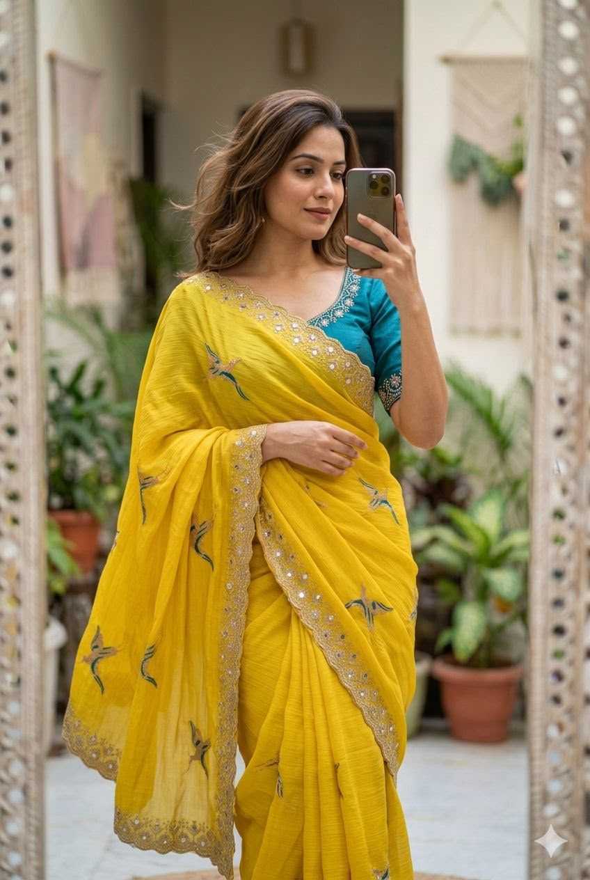 Chinon Party Wear Saree