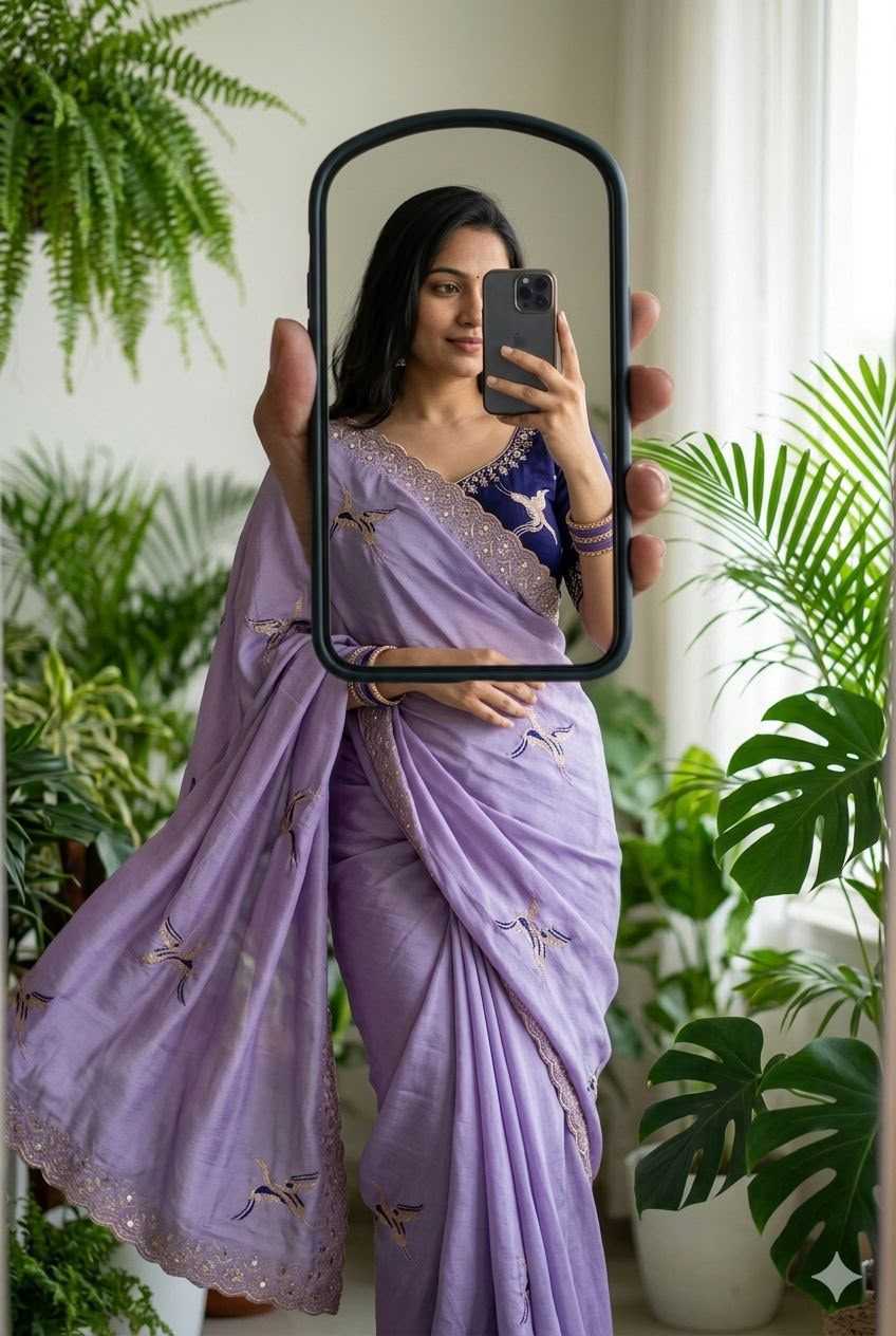 Chinon Party Wear Saree