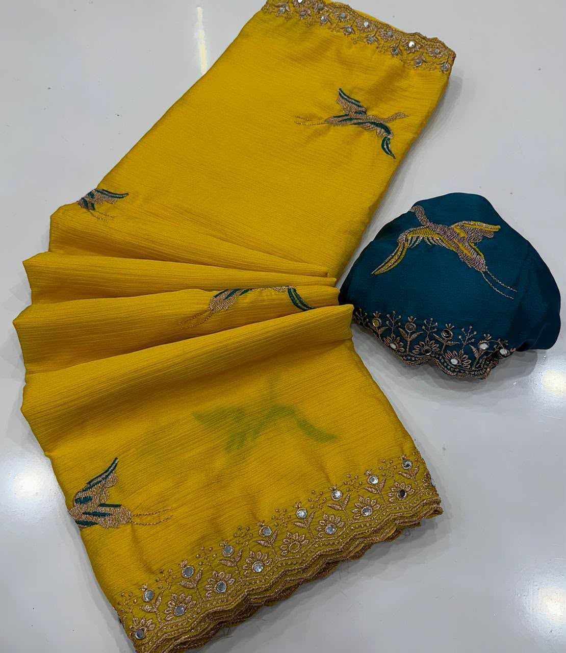 Chinon Party Wear Saree