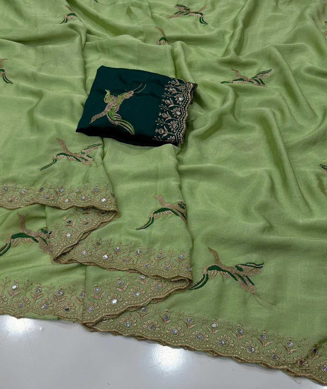 Chinon Party Wear Saree